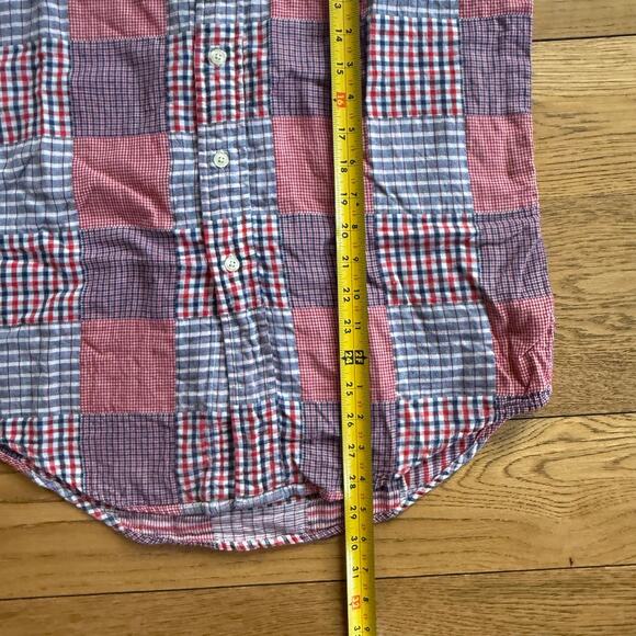 Brooks Brothers Original Polo Shirt SZ S Red White Blue Madres Preppy 4th July - Picture 9 of 10